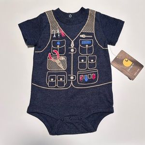 NWT Carhartt Blue Fishing Onesie | New 6 Month Carhartt Bodysuit for Baby Boys